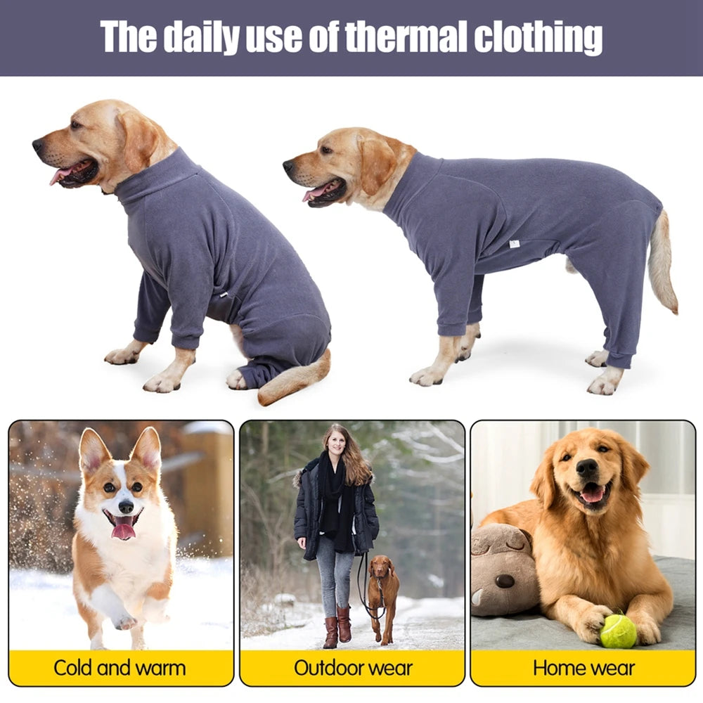 Tight Pet Pajamas Cat Dog Winter Warm 4-Legged Romper Relieves Anxiety Soothes Pet Clothing