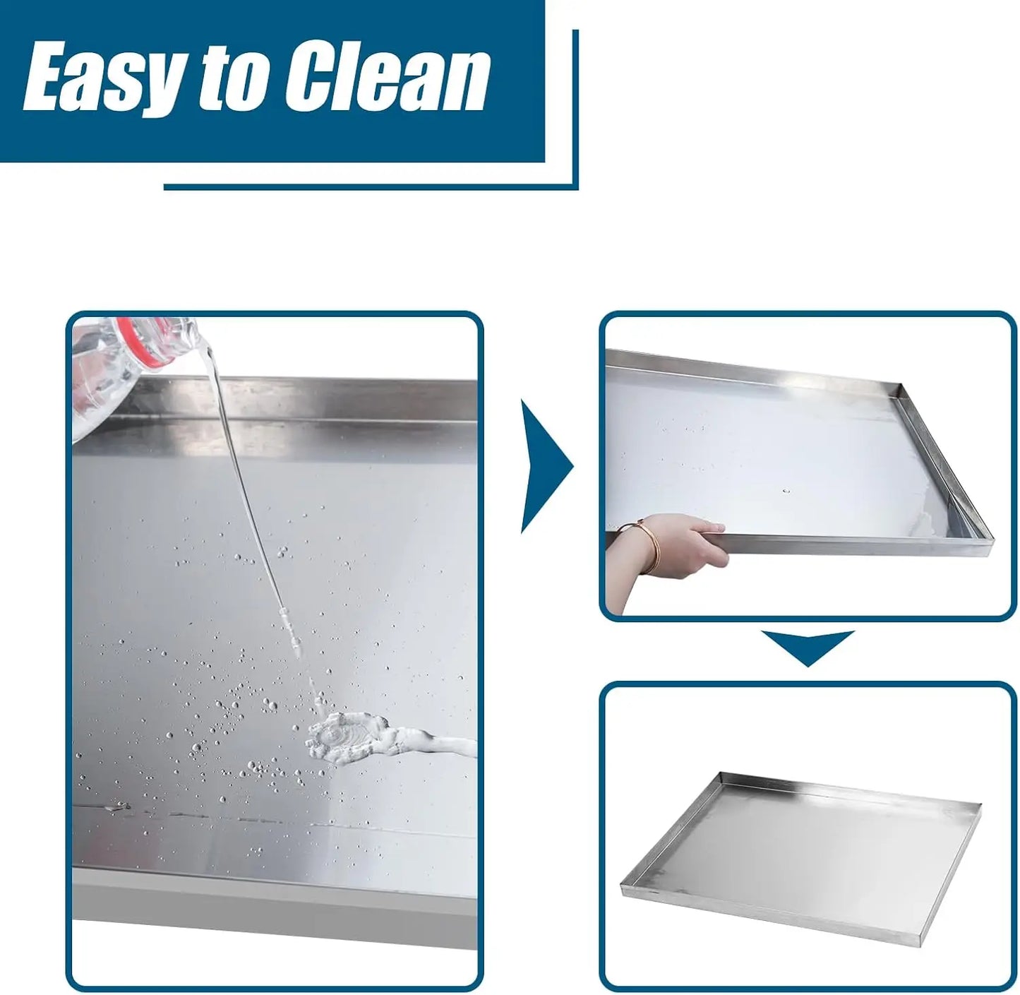 Stainless Steel Replacement Tray for Dog Crate by NoEnName