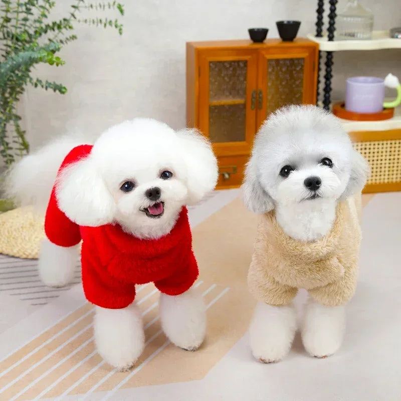 Winter Overalls Dogs Zipper Coat Warm Jumpsuit Pet Jacket Small Onesies for Maltese Bulldog Chihuahua