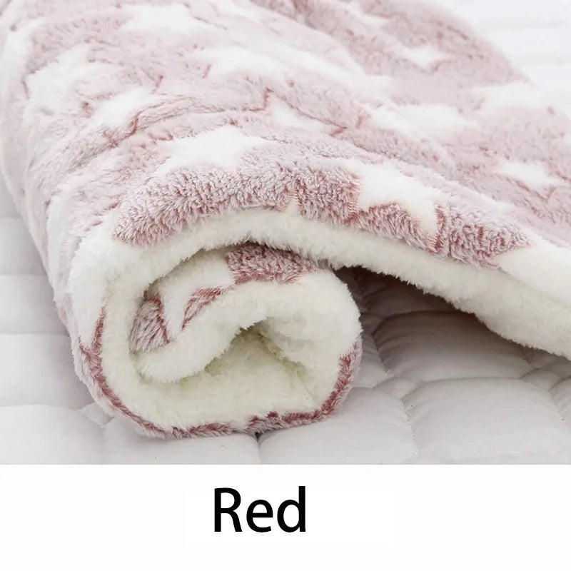 Flannel Pet Sleeping Mat Dog Bed Soft Cushion for Small Pets
