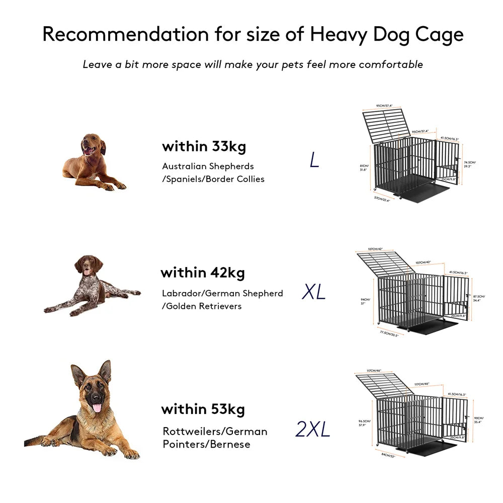 Borwarth Heavy Duty Dog Crate Playpen With Locking Wheels