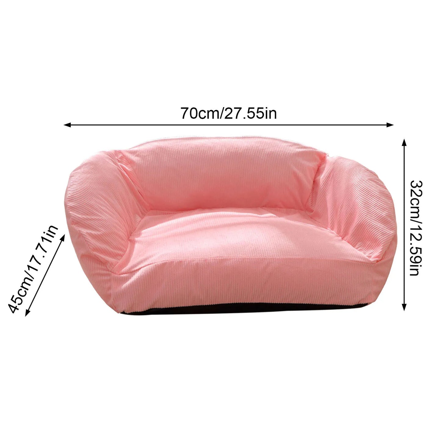 Pet Sofa Bed All Seasons Couch with Removable Washable Cover Anti-slip Bottom for Cats and Dogs