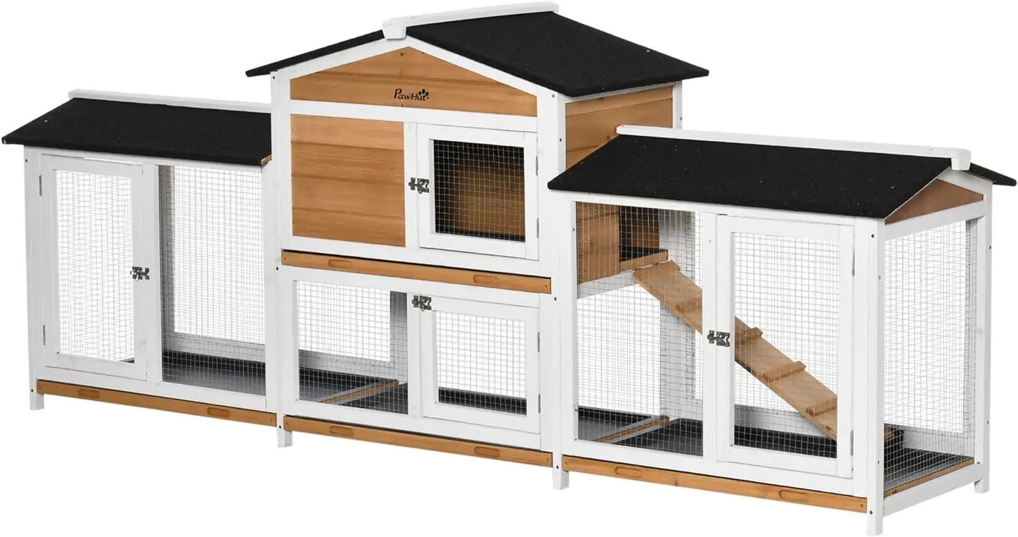 RBX Wooden Bird Hutch Playpen With Double Side Run Boxes