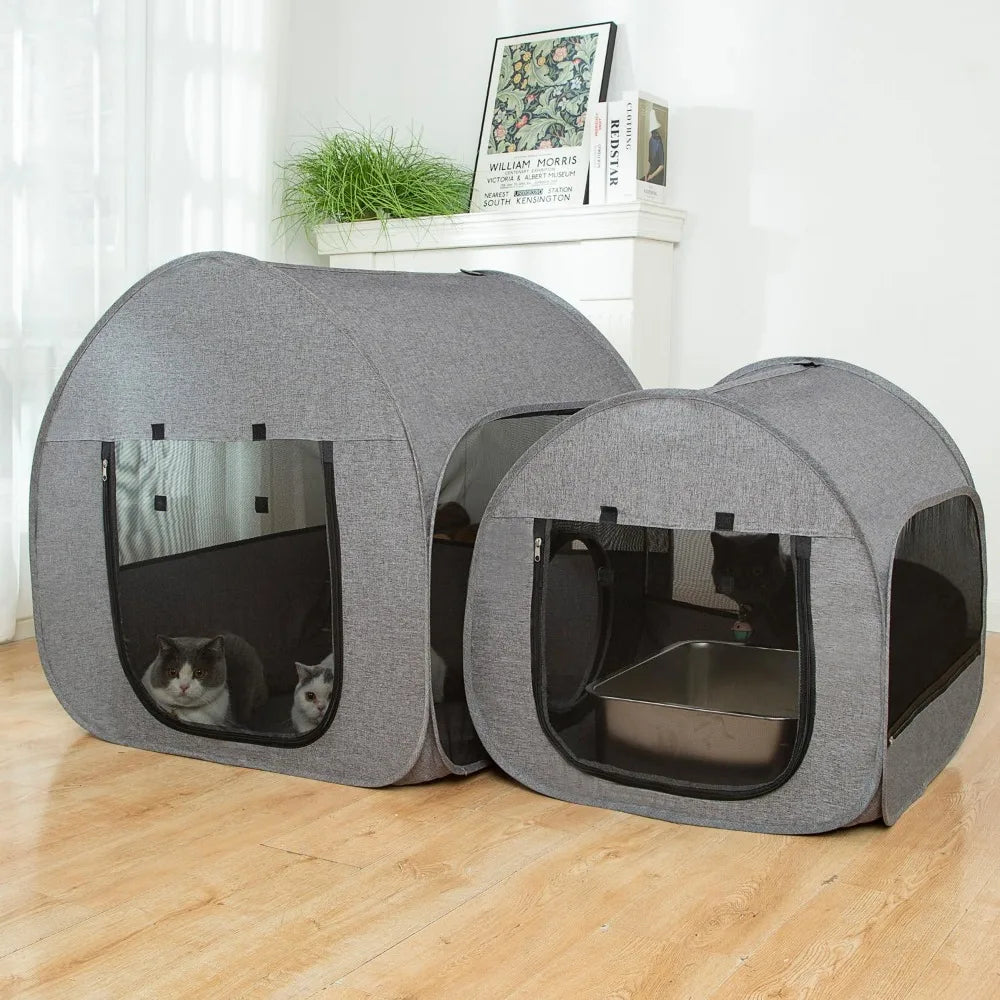 Hign-concerned Portable Cat Playpen Foldable Pet Tent