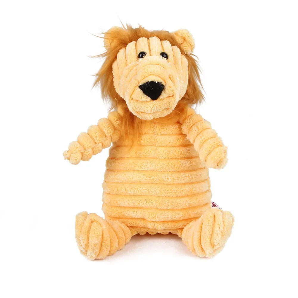 Corduroy Monkey Pig Plush Dog Toy for Molar Training and Fun