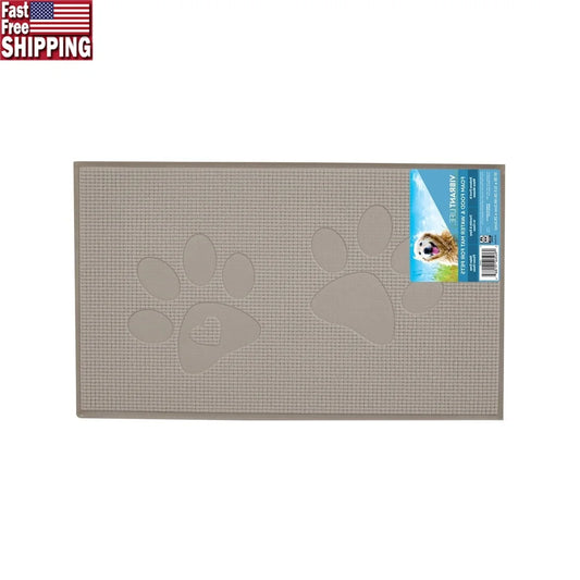 DUTRIEUX Foam Dog Bowl Mat Non Slip Paw Print Design