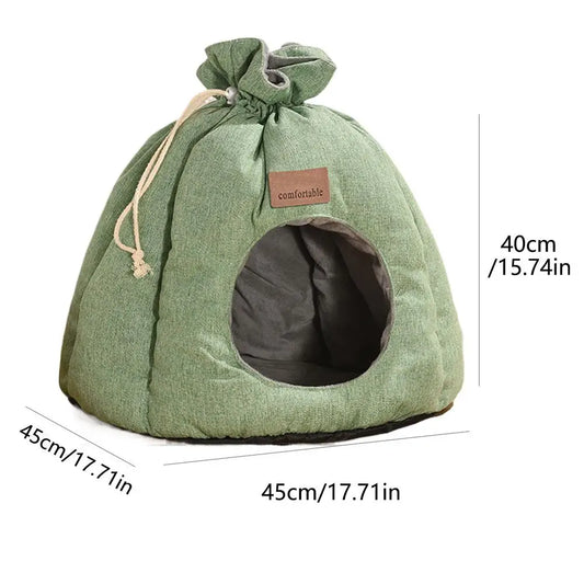 Waterproof Sack Shape Cat Bed Portable Soft Non-Slip Design