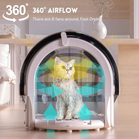 Automatic Smart Dryer Water Blower for Cats and Dogs Foldable Pet Bathing Box for Small Animals Germicidal Grooming Product