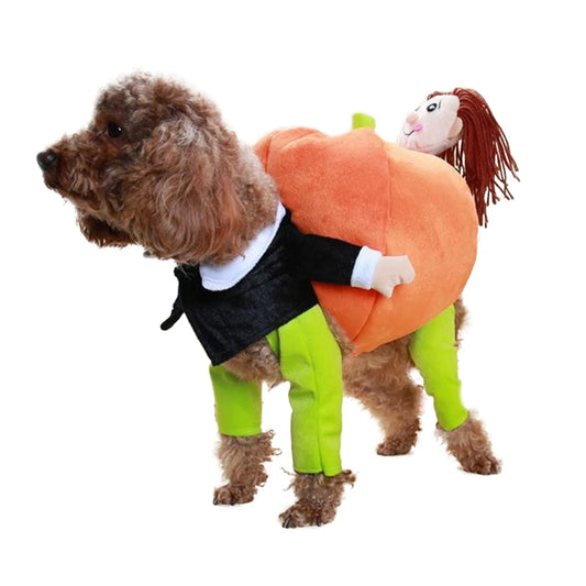 Funny Pet Cosplay Costume Small Medium Dog Leotard Coat Halloween Christmas Pumpkin Cat Clothing