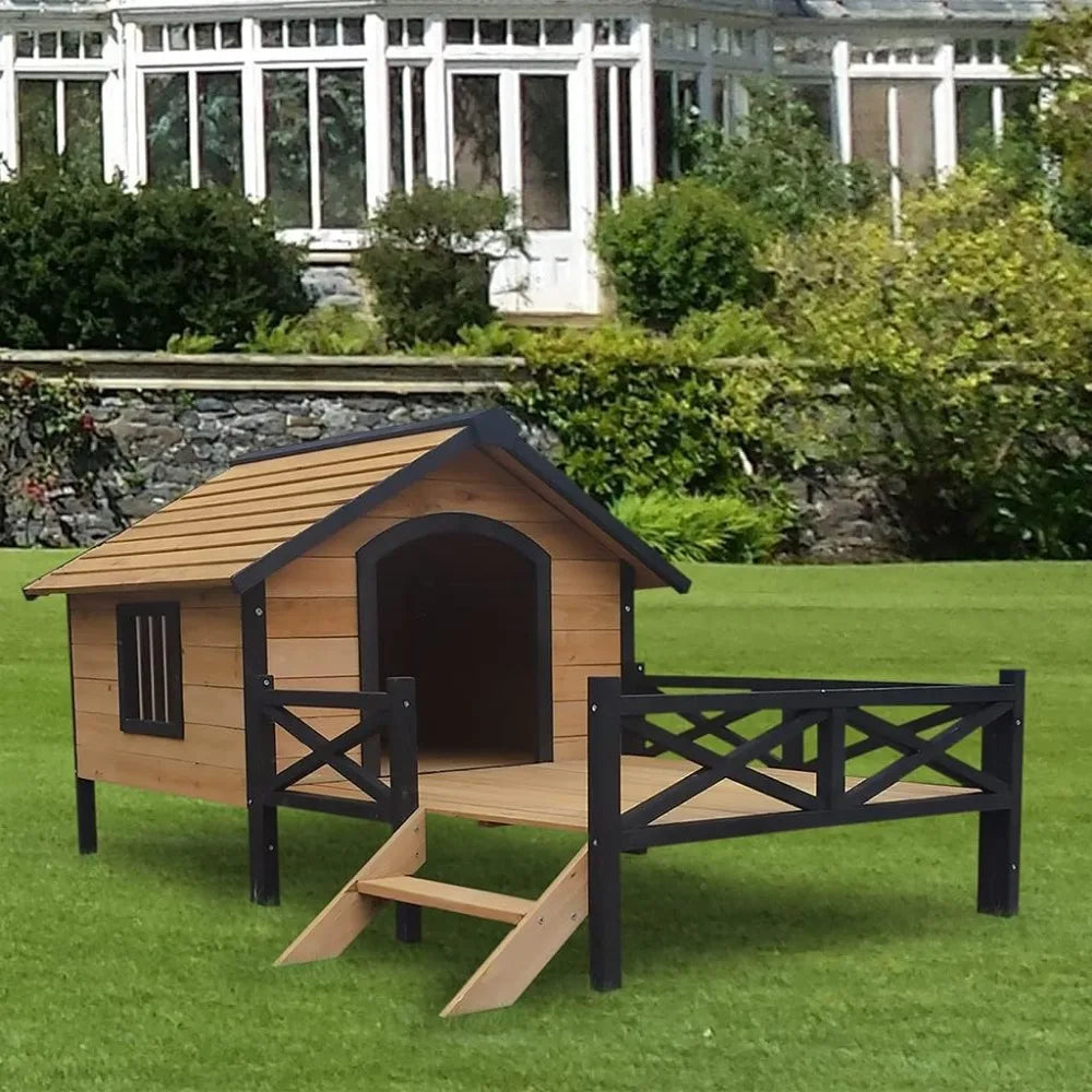 Extreme Outback Log Cabin Outdoor Dog House Weatherproof