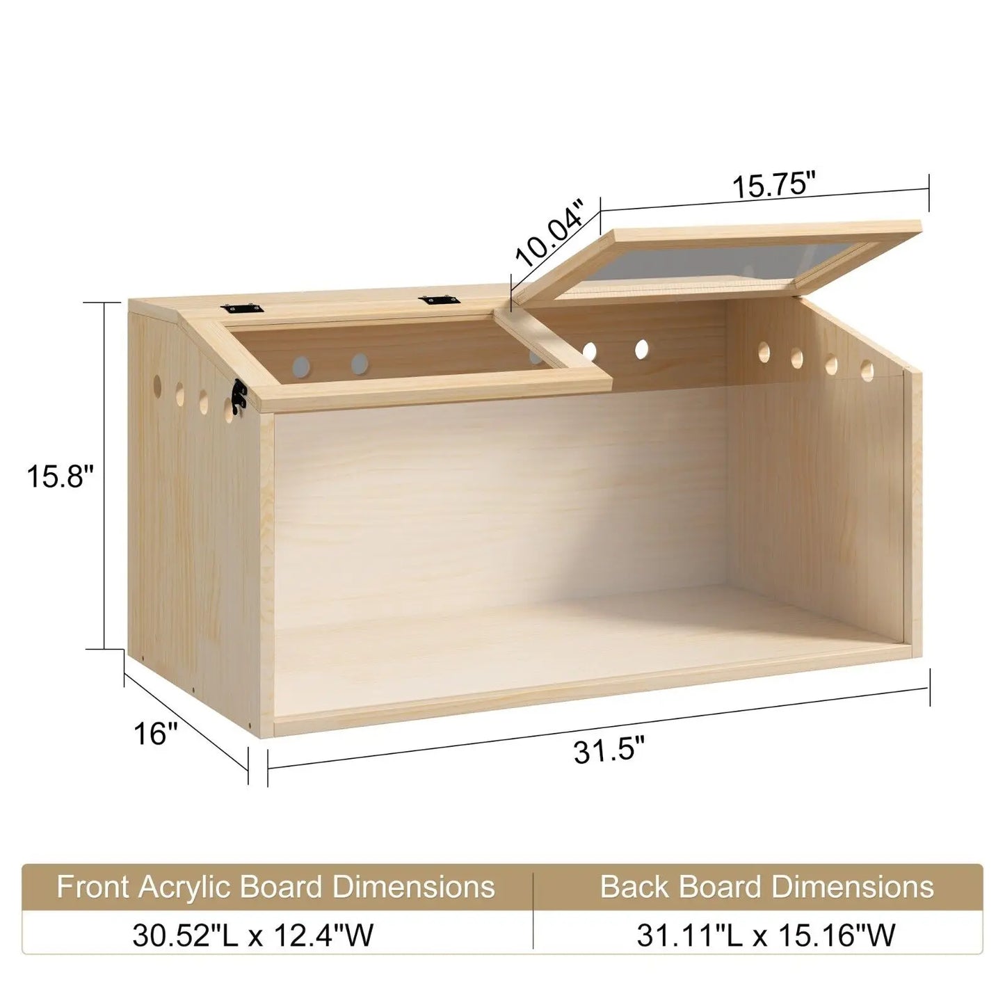 Wooden Hamster Cage Hutch With Openable Top