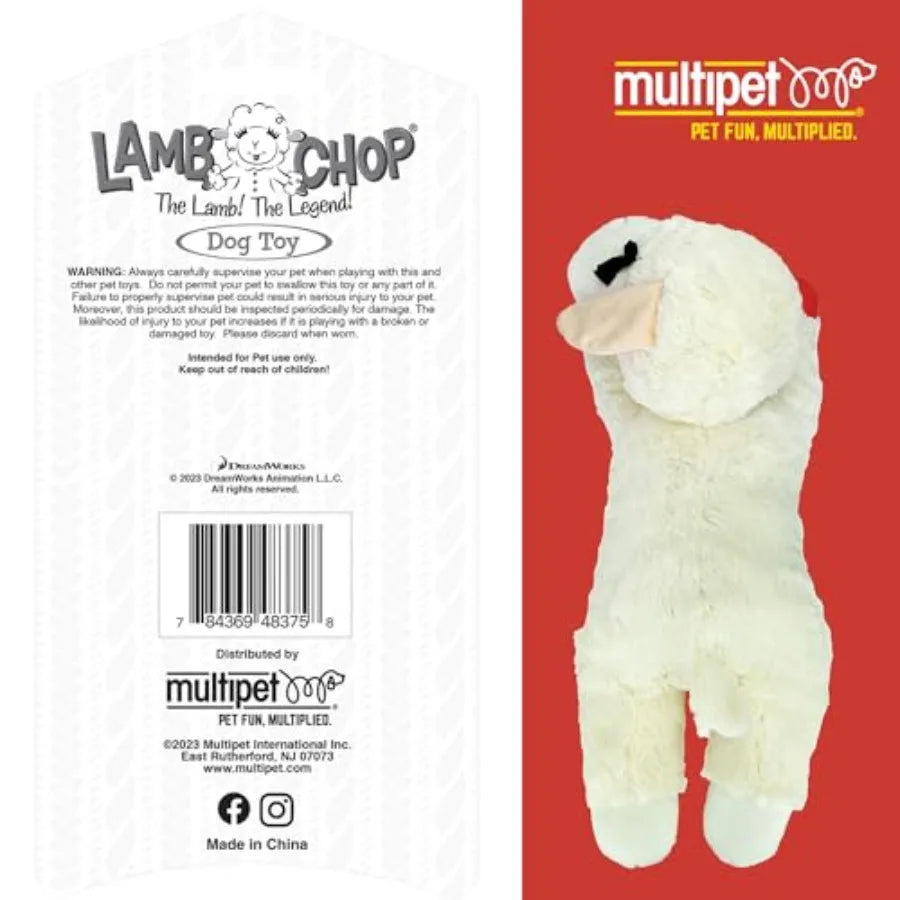 Lamb Chop Plush Dog Toy Extra Soft Squeaky Jumbo Cuddly Fun