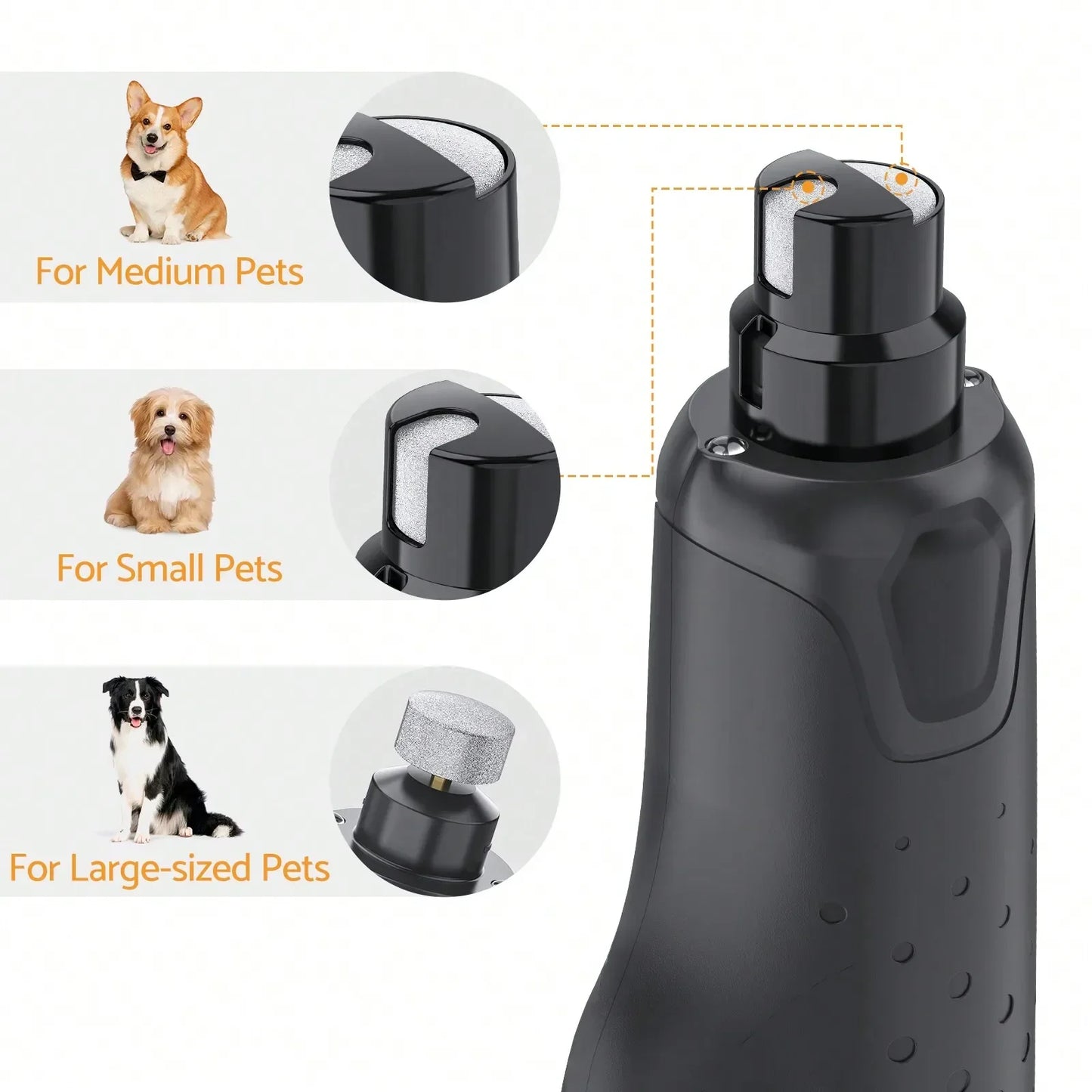 Hign-concerned USB Rechargeable 6 Speed Dog Nail Grinder