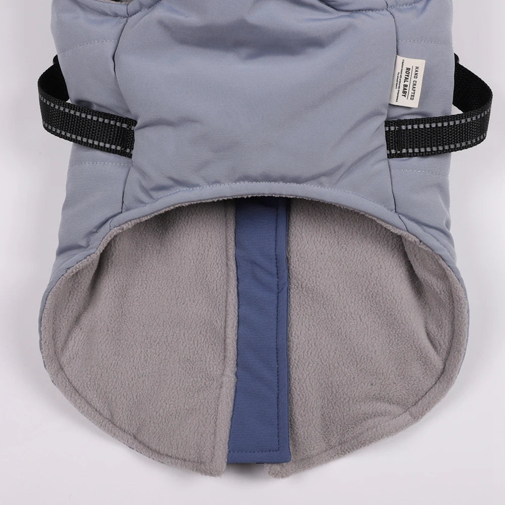 Winter Pet Dog Jacket With Harness Warm Waterproof Dog Clothes For Labrador Chihuahua French Bulldog Big Dog Coat