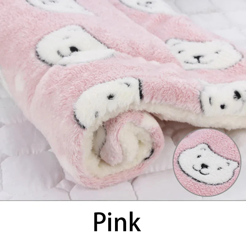 Flannel Pet Sleeping Mat Dog Bed Soft Cushion for Small Pets