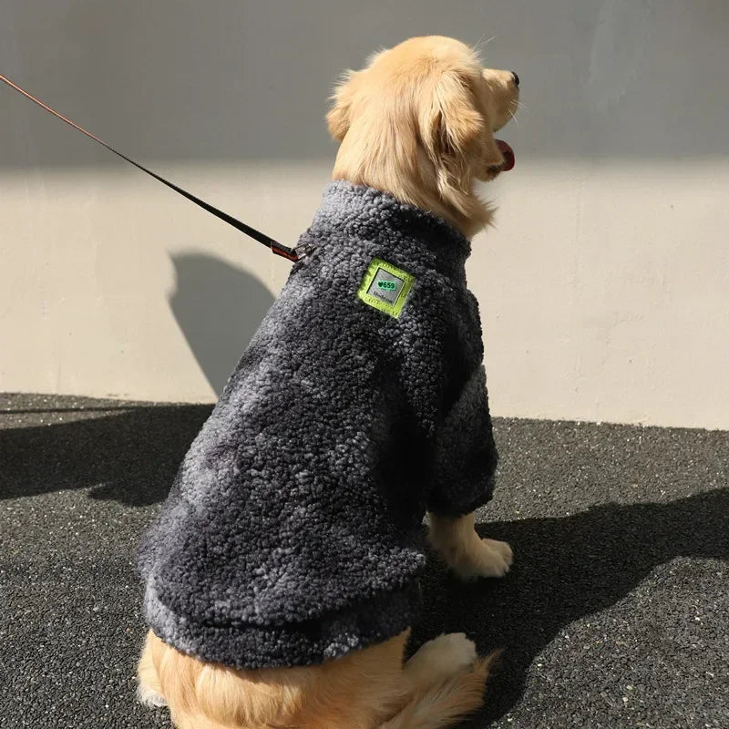 Thick Accessories Medium Large Jacket 3XL-7XL Wool Dog Windproof Winter Pet Lambs Clothes Coat