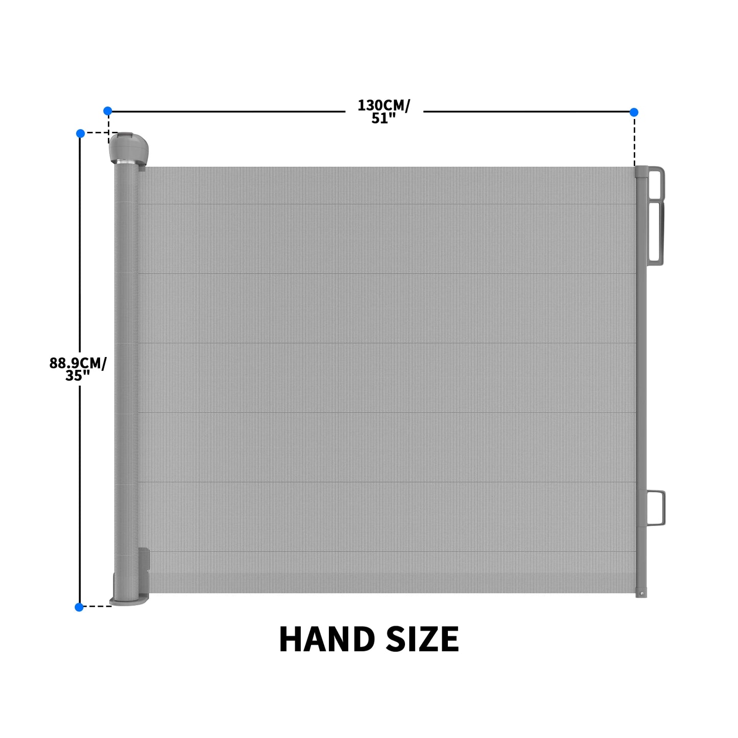 Extra Wide Retractable Dog Gate for Kids and Pets in White