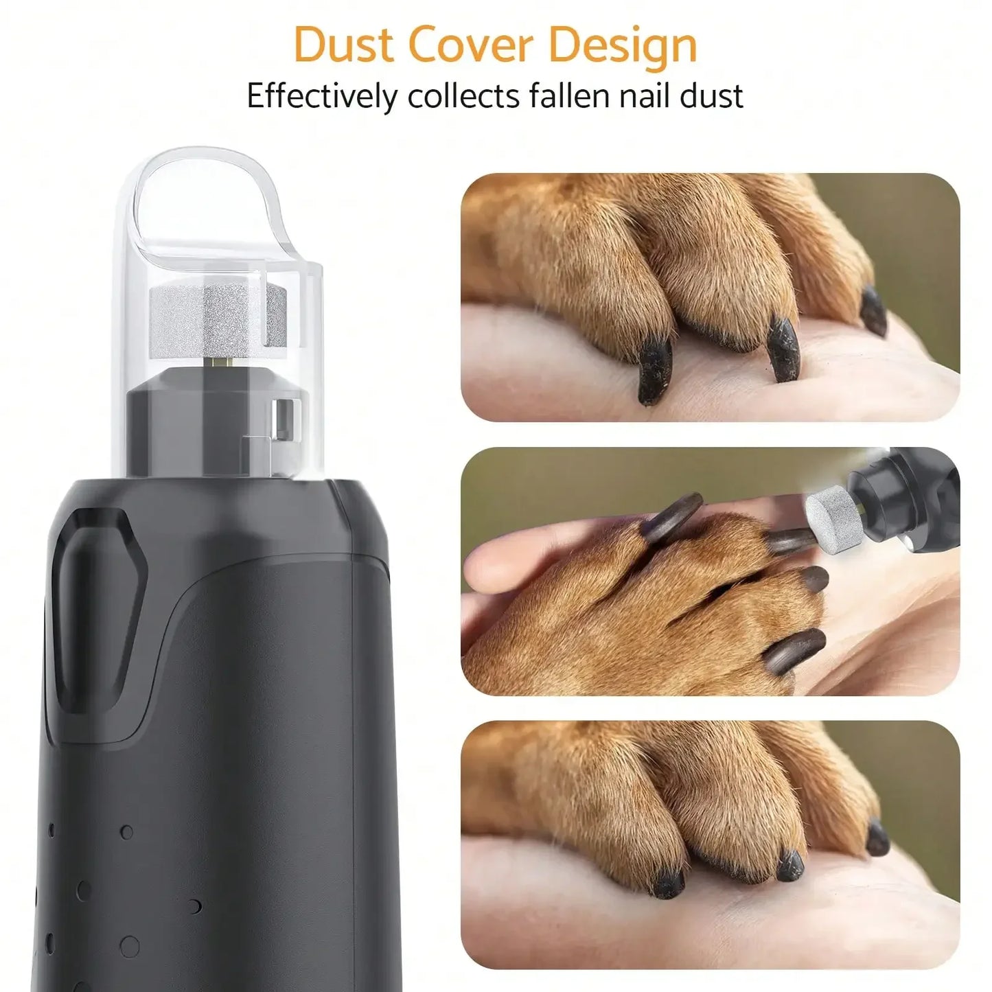 Hign-concerned USB Rechargeable 6 Speed Dog Nail Grinder