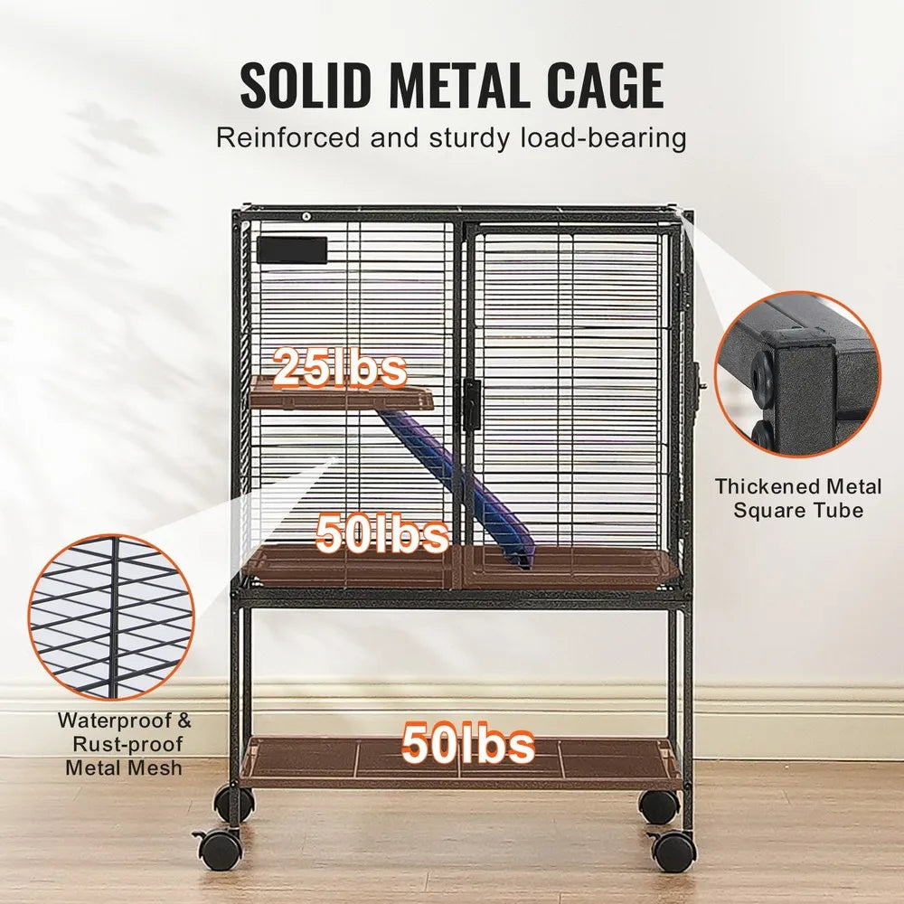 Metal Small Animal Cage 2 Tier Ferret Cage