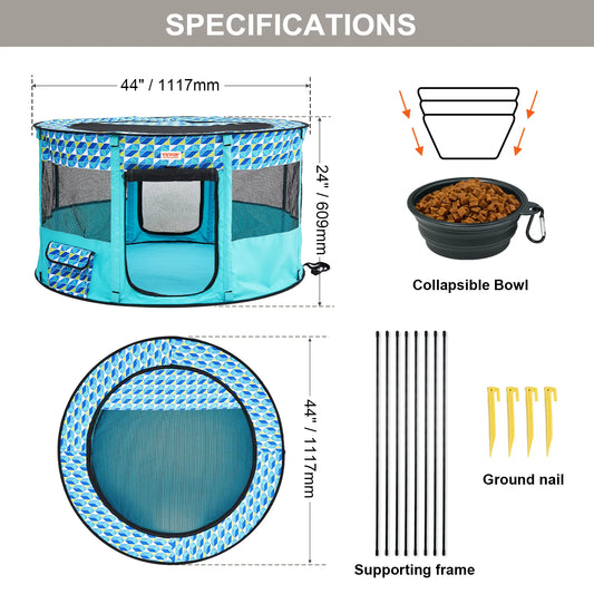 VEVOR Portable Foldable Waterproof Pet Playpen Tent For Dogs