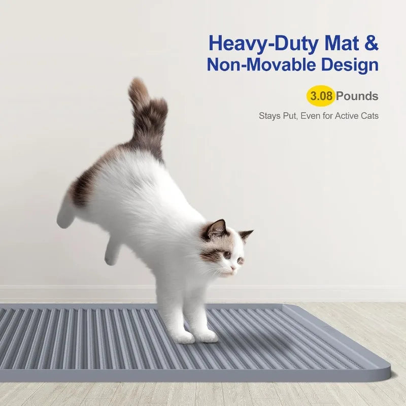 Silicone Cat Litter Mat Large Waterproof Non Slip Durable 31x23