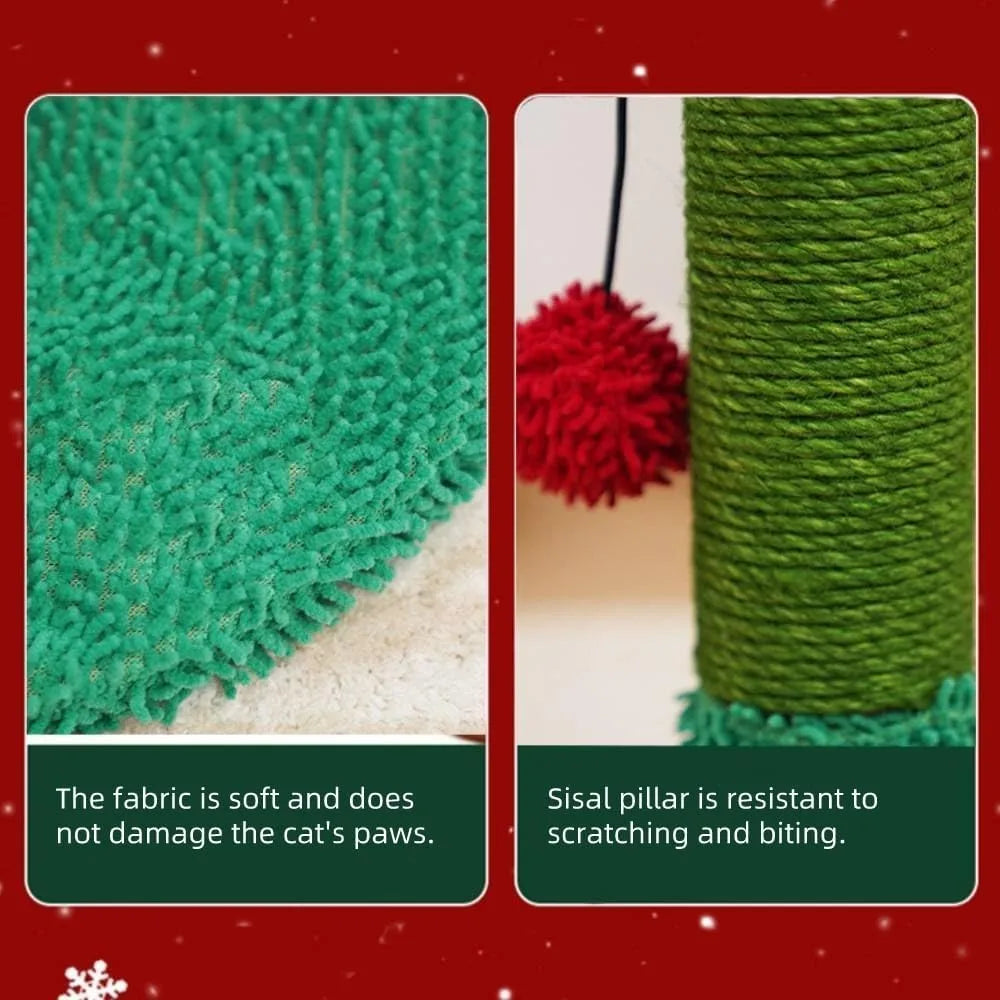 Christmas Cat Scratch Pillar Durable Paw Grinding Decompression Toy