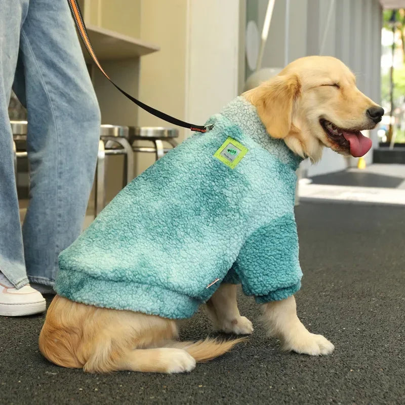 Thick Accessories Medium Large Jacket 3XL-7XL Wool Dog Windproof Winter Pet Lambs Clothes Coat