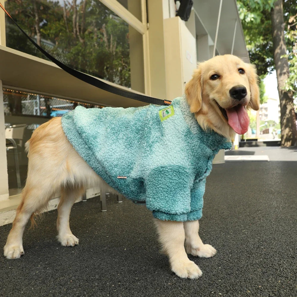Thick Accessories Medium Large Jacket 3XL-7XL Wool Dog Windproof Winter Pet Lambs Clothes Coat