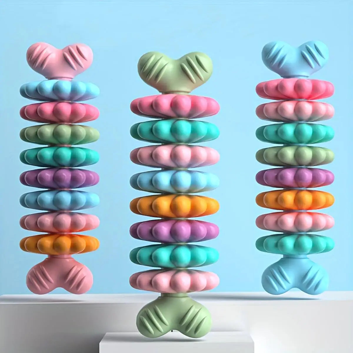 Durable 2PCS Multi Color Dog Chew Toys for Dental Care