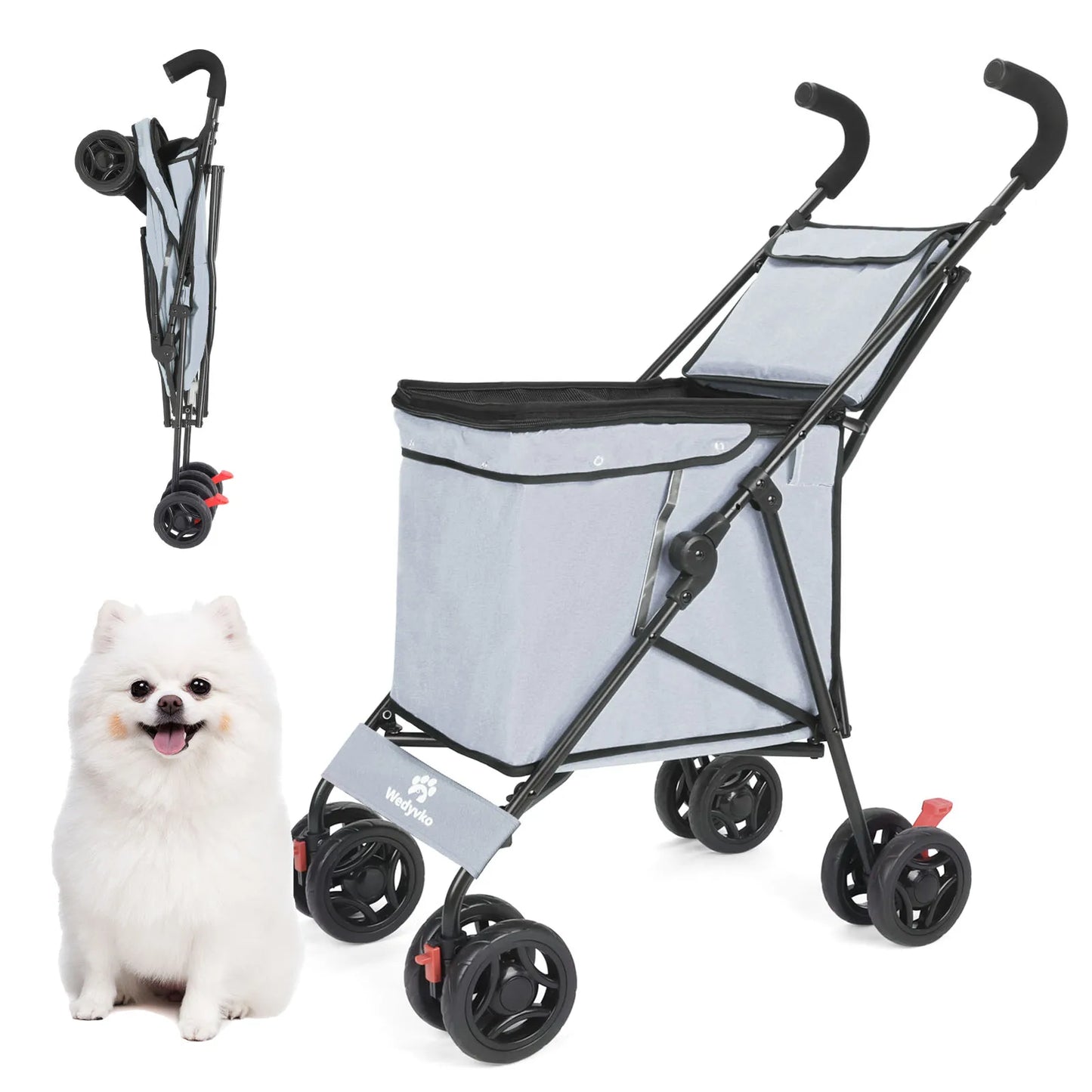 Waterproof Pet Stroller for Dogs and Cats Folding Travel Carrier