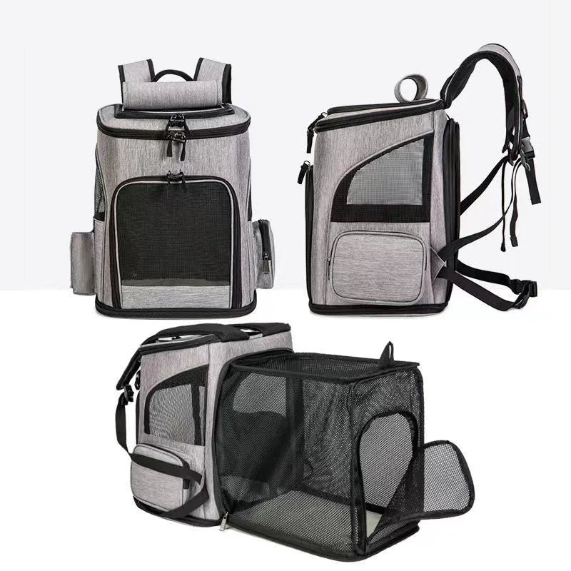 Breathable Foldable Pet Carrier Backpack for Cats and Dogs
