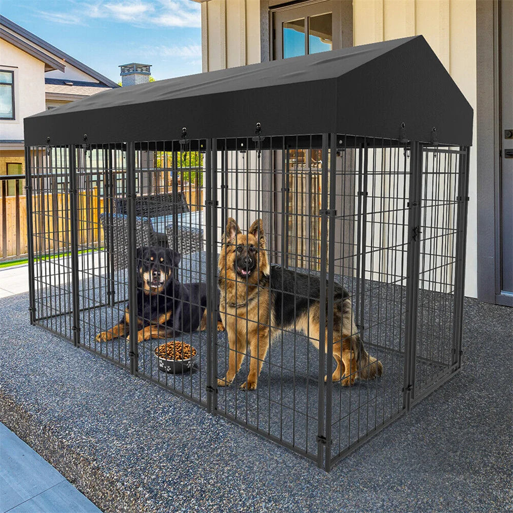 Borwarth Heavy Duty Large Dog Kennel Playpen With Roof