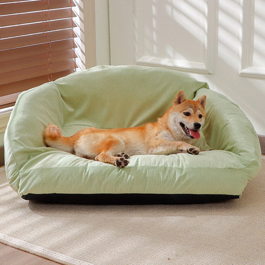 Pet Sofa Bed All Seasons Couch with Removable Washable Cover Anti-slip Bottom for Cats and Dogs