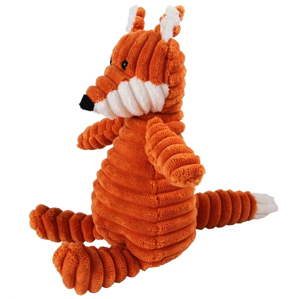 Corduroy Monkey Pig Plush Dog Toy for Molar Training and Fun