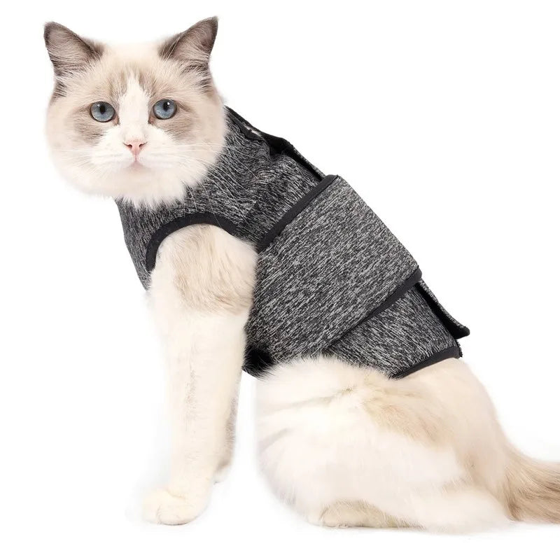 Pet Cat Vest Clothes Dog Puppy Post Operative Rehabilitation Recovery Suit Stress Relief Coat