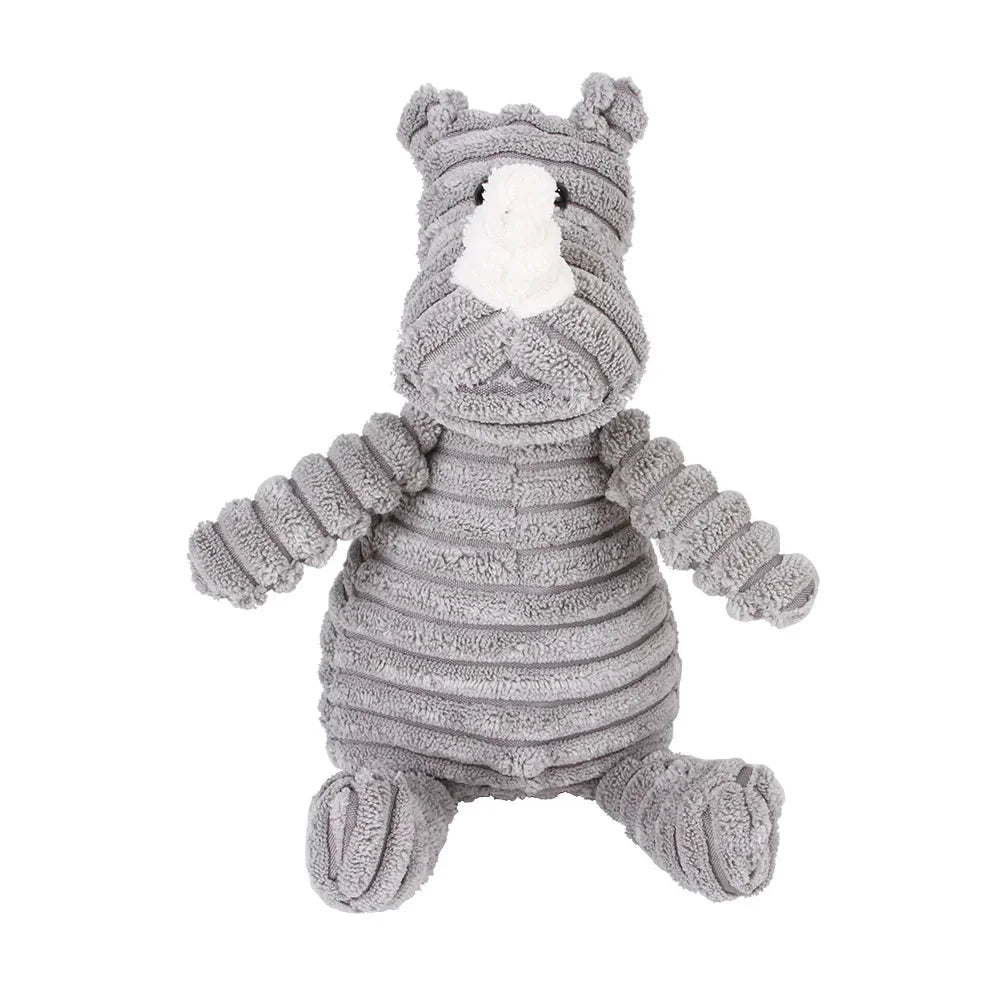 Corduroy Monkey Pig Plush Dog Toy for Molar Training and Fun
