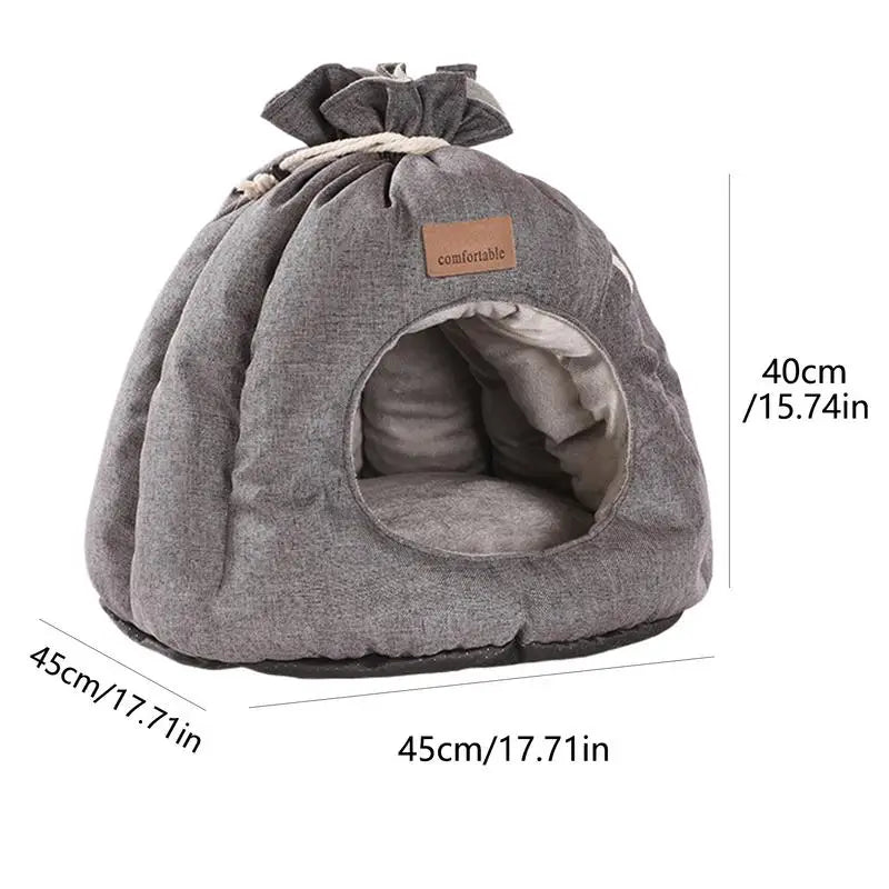 Waterproof Sack Shape Cat Bed Portable Soft Non-Slip Design