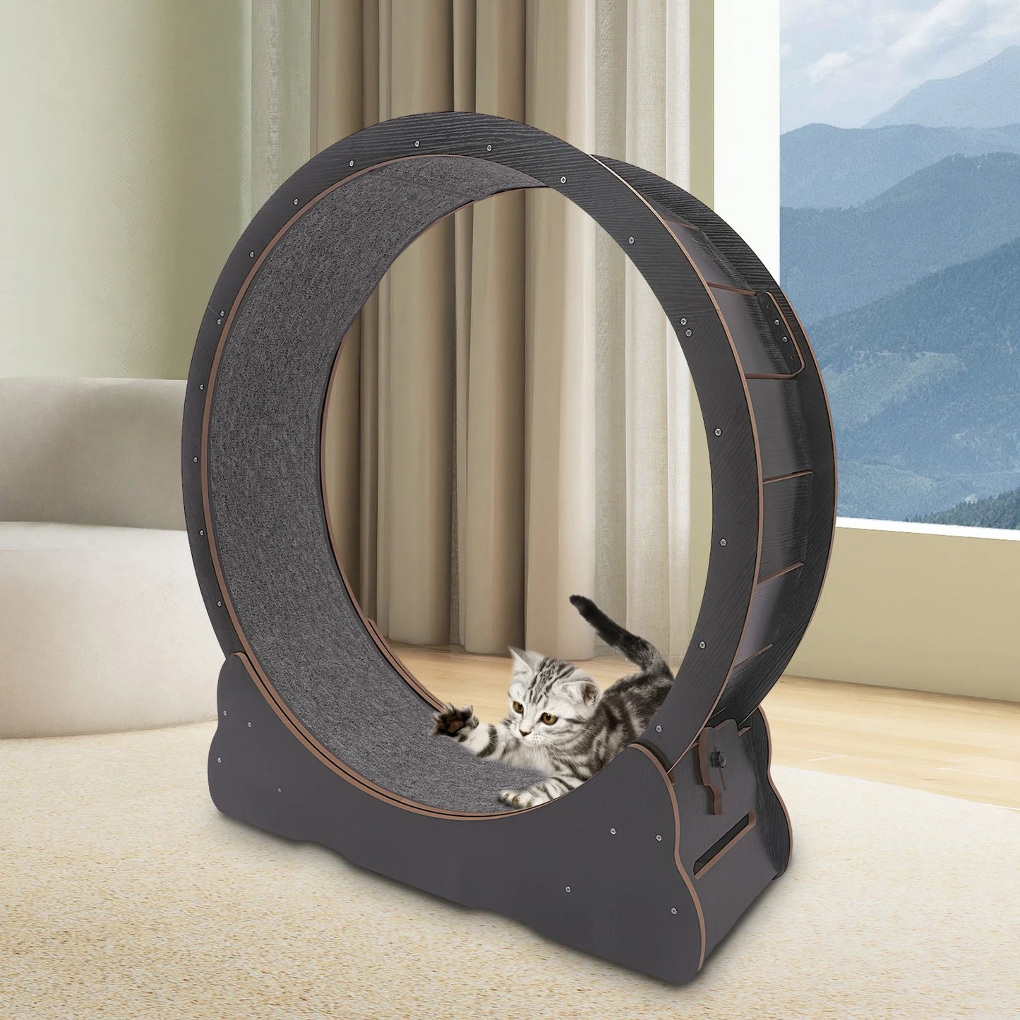 Cat Exercise Wheel Treadmill Low Noise Space Saving Gift For Cats