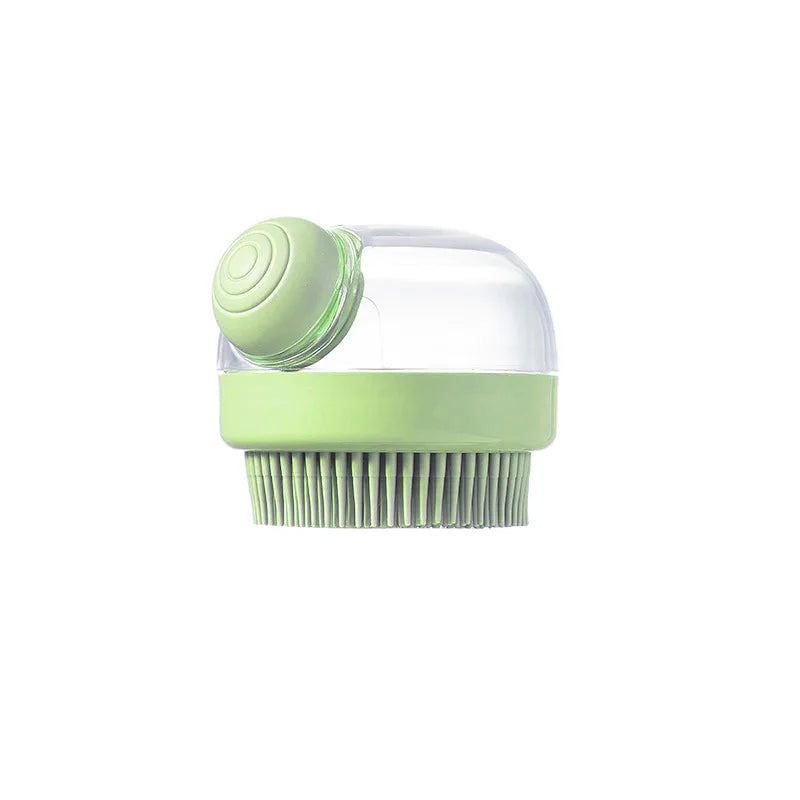 Dog Shower Brush Grooming Massage Bath Cleaning Brush with Shampoo Dispenser for Pets