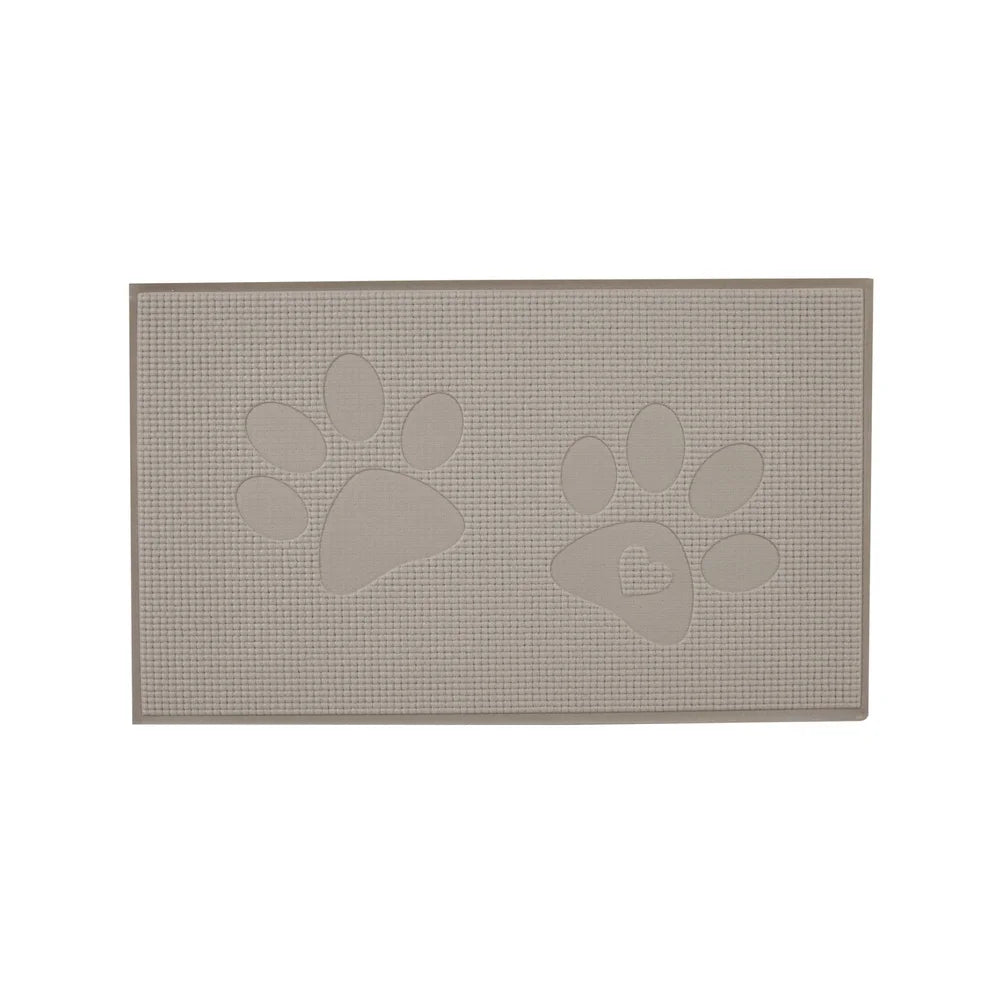 DUTRIEUX Foam Dog Bowl Mat Non Slip Paw Print Design