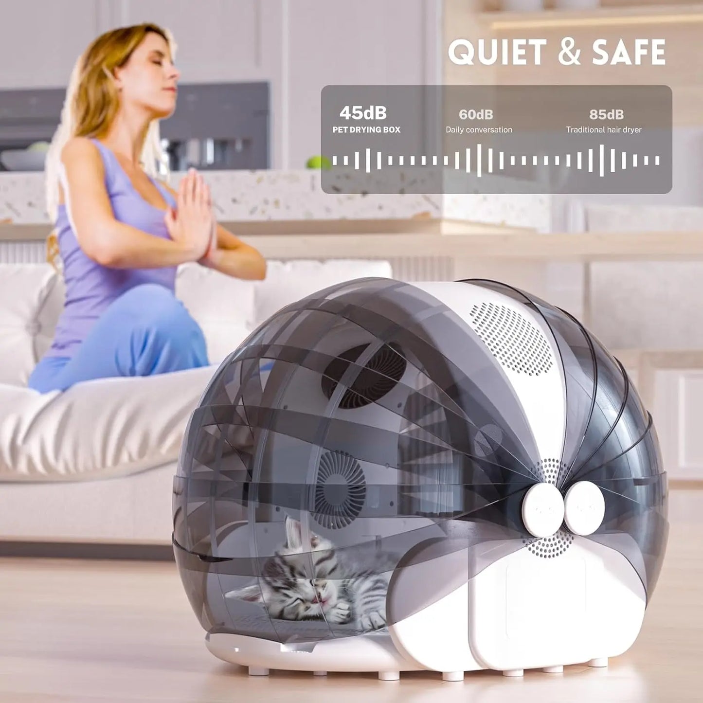 Automatic Smart Dryer Water Blower for Cats and Dogs Foldable Pet Bathing Box for Small Animals Germicidal Grooming Product