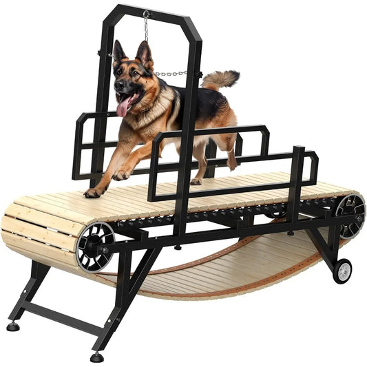 Large Dog Treadmill with Adjustable Ramp by NoEnName for Indoor Canine Exercise