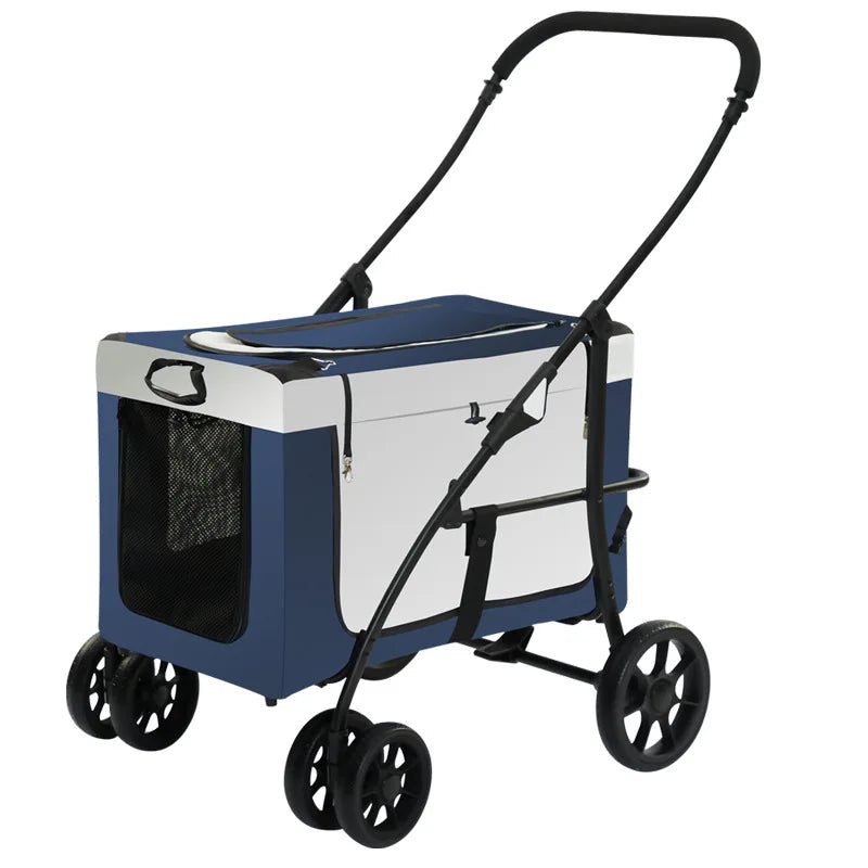 Large Space Breathable Pet Stroller for Medium Dogs 20kg Capacity