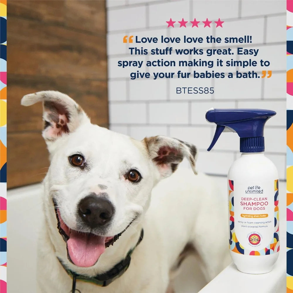 XMSJ Deep Clean Dog Shampoo Vanilla Ginger Waterless Pet Bath Two Way Cleaner 16oz