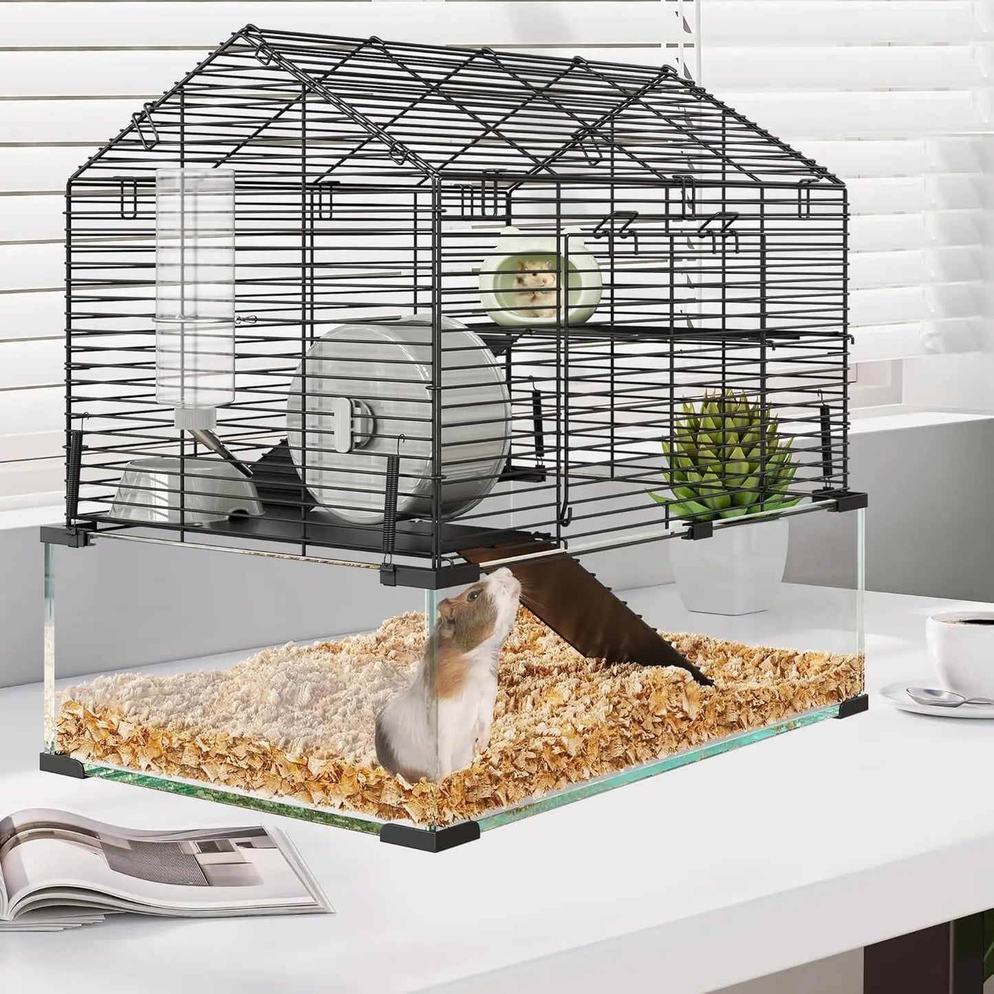 Twister CKCN Metal Hamster Cage Transparent Habitat