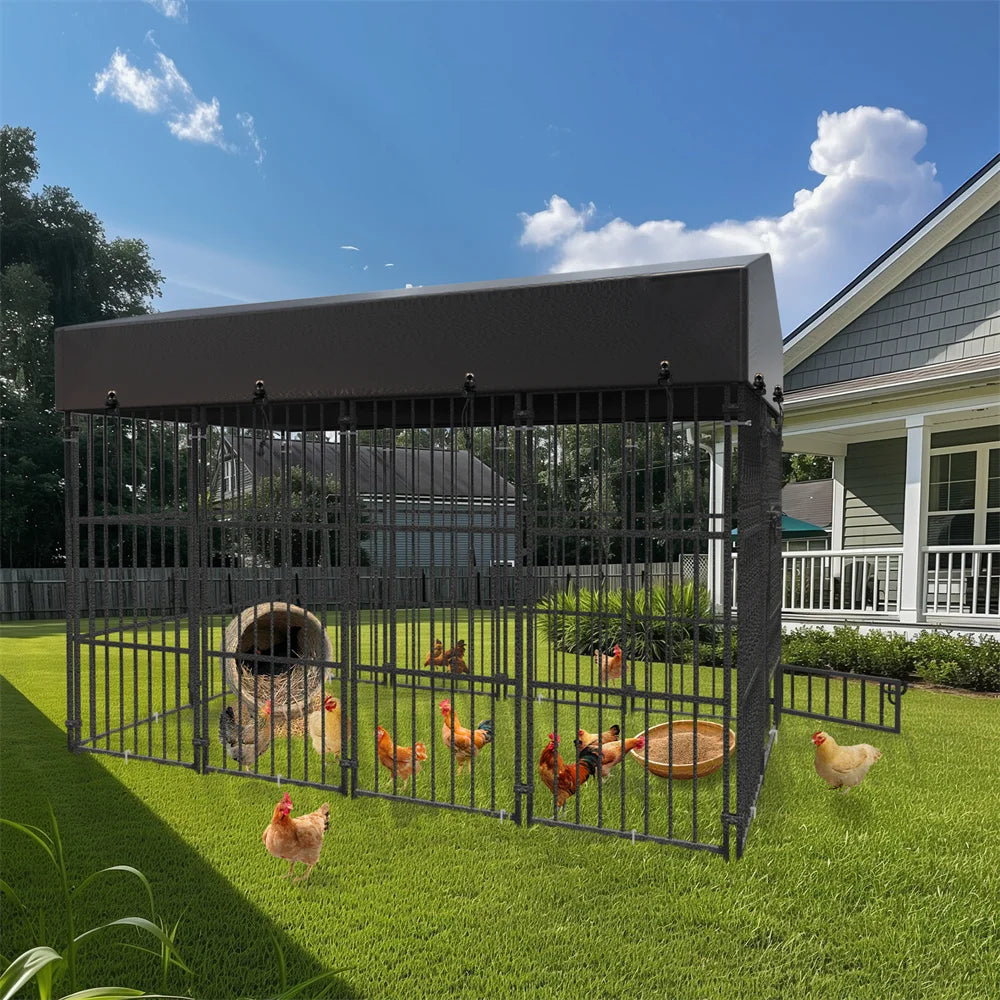 Borwarth Heavy Duty Large Dog Kennel Playpen With Roof