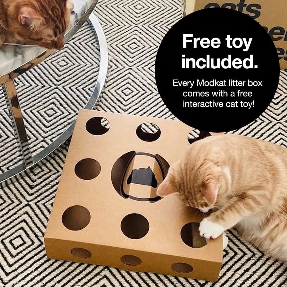 Flip Litter Box with Three Lid Positions and Reusable Liner for Easy Cat Care