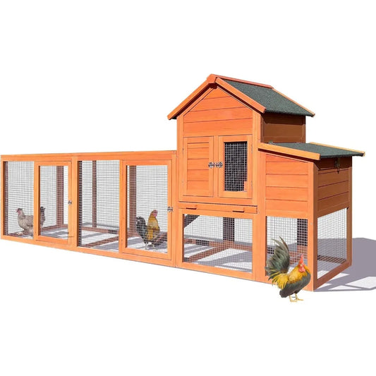 Hignconcerned Chicken Coop with Nest Box and Removable Tray