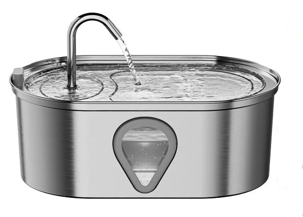 Automatic Stainless Steel Cat Water Fountain 3.5L With LED Light