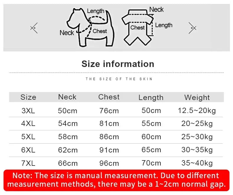 Thick Accessories Medium Large Jacket 3XL-7XL Wool Dog Windproof Winter Pet Lambs Clothes Coat
